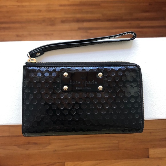 kate spade Handbags - Glossy Reflective Kate Spade Wallet with Imprints